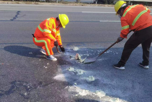 九原公路下沉注浆加固